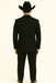 Authentic Braveman Men's Two Buttons Regular Fit Black Solid Suit With Flat Front Pants