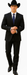 Authentic Braveman Men's Two Buttons Regular Fit Black Solid Suit With Flat Front Pants