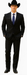 Authentic Braveman Men's Two Buttons Regular Fit Black Solid Suit With Flat Front Pants