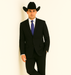 Authentic Braveman Men's Two Buttons Regular Fit Black Solid Suit With Flat Front Pants