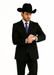 Authentic Braveman Men's Two Buttons Regular Fit Black Solid Suit With Flat Front Pants