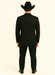 Authentic Braveman Men's Two Buttons Solid Black Suit Regular Fit