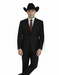 Authentic Braveman Men's Two Buttons Solid Black Suit Regular Fit