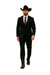 Authentic Braveman Men's Two Buttons Solid Black Suit Regular Fit