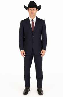 Authentic Braveman Men's Two Buttons Solid Black Suits Regular Fit