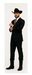 Authentic Braveman Men's Two Buttons Solid Black Suits Regular Fit