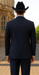 Authentic Men's Regular Fit Two Buttons Solid Dark Navy Blue Suits For Men With Flat Front Pants