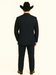 Authentic Men's Regular Fit Two Buttons Solid Dark Navy Blue Suit For Men With Flat Front Pants