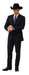 Authentic Men's Regular Fit Two Buttons Solid Dark Navy Blue Suit For Men With Flat Front Pants