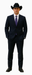 Authentic Men's Regular Fit Two Buttons Solid Dark Navy Blue Suit For Men With Flat Front Pants