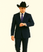Authentic Men's Regular Fit Two Buttons Solid Dark Navy Blue Suit For Men With Flat Front Pants