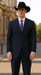 Authentic Men's Regular Fit Two Buttons Solid Dark Navy Blue Suits For Men With Flat Front Pants