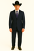 Authentic Men's Regular Fit Two Buttons Solid Dark Navy Blue Suit For Men With Flat Front Pants