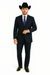 Authentic Men's Regular Fit Two Buttons Solid Dark Navy Blue Suit For Men With Flat Front Pants