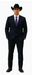 Authentic Men's Regular Fit Two Buttons Solid Dark Navy Blue Suits For Men With Flat Front Pants