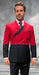 Statement Men's 2 Piece 100% Wool Modern Fit Double Breasted Suit - Two Tone Jacket