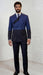Statement Men's 2 Piece 100% Wool Modern Fit Double Breasted Suit - Two Tone Jacket