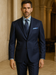 Steve Harvey Suits Clothing line - Steve Harvey Suits Mens Peak Lapel Modern Fit - No Pleated Pants Designer Brand Navy 3 Piece Vested Chest Pocket Suit