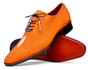 Marco Di Milano Rimini Orange Genuine Stingray Exotic Lace-Up Dress Shoes - view 1