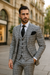 Suits With Baggy Pleated Pants - Wide Leg Pants 100% Wool - Classic Fit in One Button 3 Piece Suit by Rossiman