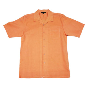 Mens Melon Linen Shirt and Pants Casual Outfit Set