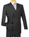Banker Collection-Men's Double Breasted Pinstripe Black Suit