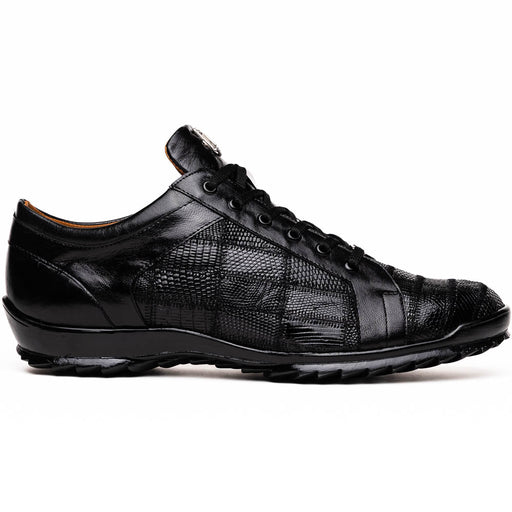Marco Di Milano Bari Patchwork Lizard Sneakers in Black