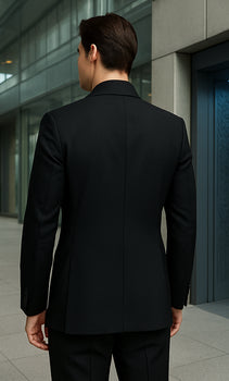 Batman V Superman Bruce Wayne Men's Black Peak Lapel Vested Wool Blend Suit - Image 2