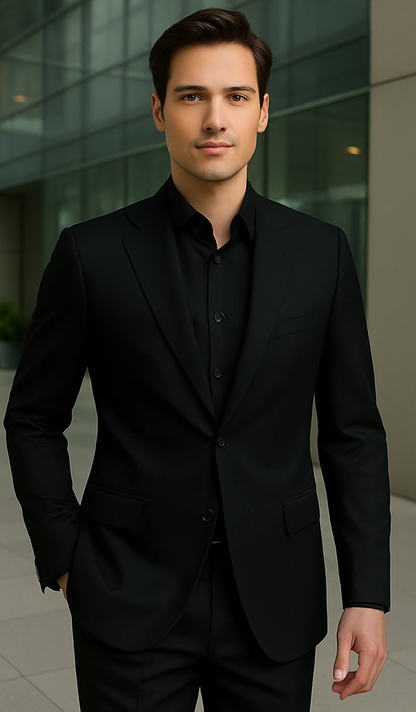 Batman V Superman Bruce Wayne Men's Black Peak Lapel Vested Wool Blend Suit - Image 8