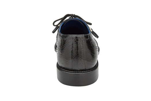 Belvedere Batta Black Genuine Crocodile Dress Shoe
