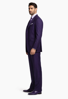 Beautiful Men'S Dark Purple Fashion Dress With Nice Cut Smooth Soft Fabric Affordable Cheap Priced Men'S Dress Suit For Sale - Image 3