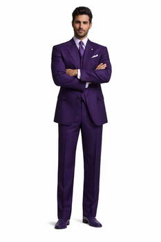 Beautiful Men'S Dark Purple Fashion Dress With Nice Cut Smooth Soft Fabric Affordable Cheap Priced Men'S Dress Suit For Sale - Image 5