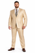 Beige ~ Khaki ~ Tan ~ Champagne Suit Shiny Flashy Sharkskin Classic Fit Suit