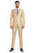 Beige ~ Khaki ~ Tan ~ Champagne Suit Shiny Flashy Sharkskin Classic Fit Suit