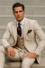 Suits With Baggy Pleated Pants - Wide Leg Pants 100% Wool - Classic Fit by Rossiman