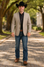 Western Blazer - Saco Para Hombre - Mens Double Button Western Beige Blazer