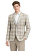 Mens Beige Plaid Check Blazer – Modern Fit 2 Button Sport Coat Jacket