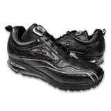 Belvedere Rexy III Black Ostrich Calfskin Bubble Soled Sneakers With Eyes