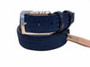 CBelt-  2220 Stitch Suede Belt - Navy Suede