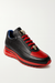 Belvedere Flash Men's Black & Red Ostrich-Calf Sneakers