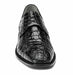 Belvedere Chapo Mens Black Gator Horn Back Lace Up Shoes