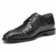 Belvedere Chapo Mens Black Gator Horn Back Lace Up Shoes