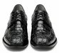Belvedere Chapo Mens Black Gator Horn Back Lace Up Shoes