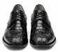 Belvedere Chapo Mens Black Gator Horn Back Lace Up Shoes