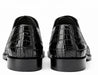 Belvedere Chapo Mens Black Gator Horn Back Lace Up Shoes
