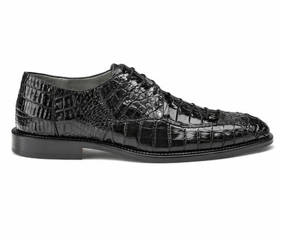 Belvedere Chapo Mens Black Gator Horn Back Lace Up Shoes - Image 3