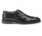 Belvedere Chapo Mens Black Gator Horn Back Lace Up Shoes