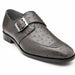 Belvedere Men's Shoes Gray Ostrich Side Buckle Strap Josh 114011