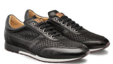 Mens Exotic Sneakers - Alligator Sneakers By Brand in Black