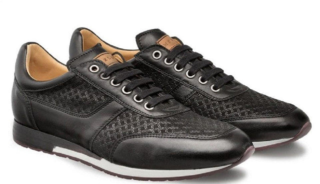 Mens Exotic Sneakers - Alligator Sneakers By Brand in Black